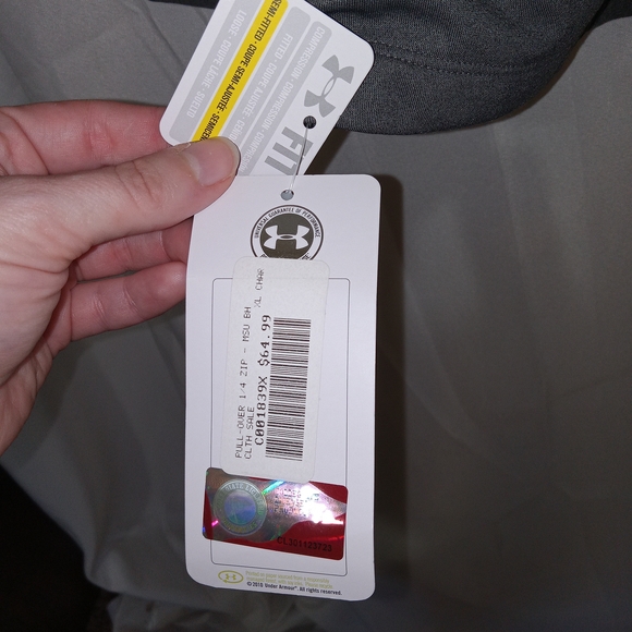 NWT Under Armour MSU 1/4 Zip Pullover Jacket Adult XL Semi Fit Missouri Bears - Picture 9 of 16